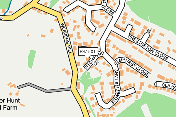 B97 5XT map - OS OpenMap – Local (Ordnance Survey)