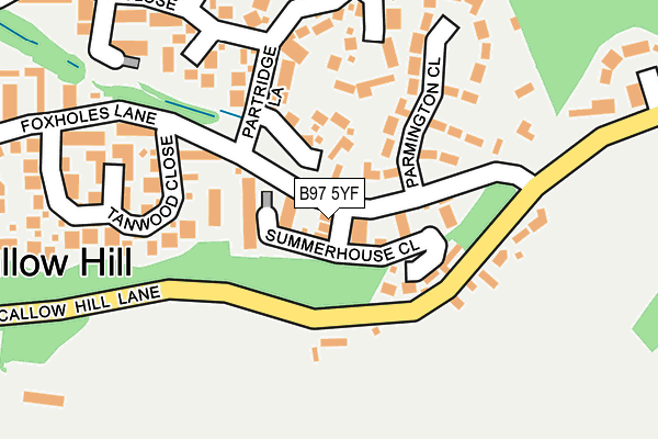 B97 5YF map - OS OpenMap – Local (Ordnance Survey)