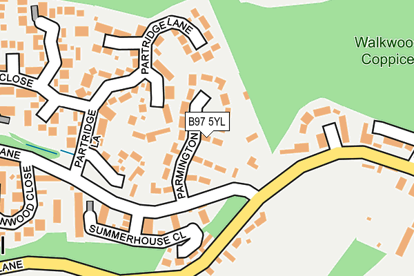 B97 5YL map - OS OpenMap – Local (Ordnance Survey)