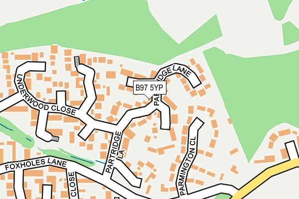 B97 5YP map - OS OpenMap – Local (Ordnance Survey)