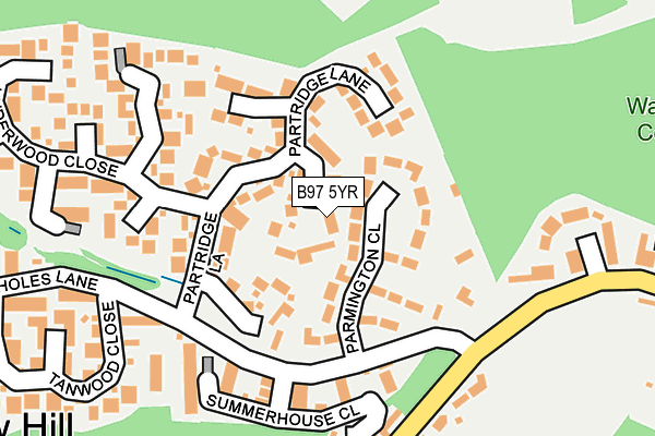B97 5YR map - OS OpenMap – Local (Ordnance Survey)