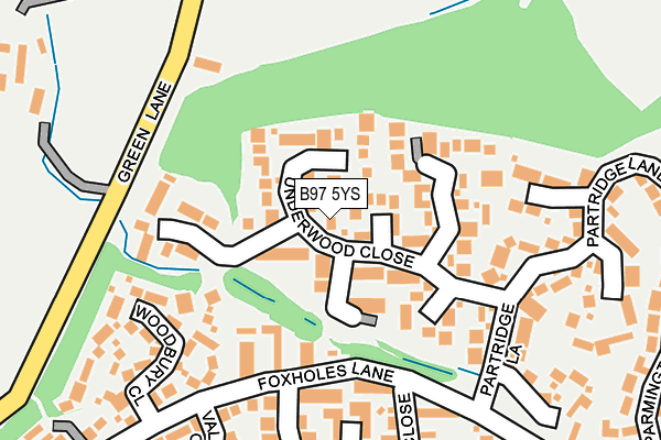 B97 5YS map - OS OpenMap – Local (Ordnance Survey)
