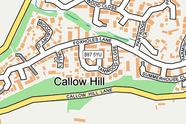 B97 5YU map - OS OpenMap – Local (Ordnance Survey)