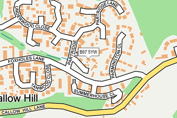 B97 5YW map - OS OpenMap – Local (Ordnance Survey)