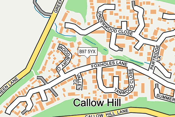 B97 5YX map - OS OpenMap – Local (Ordnance Survey)