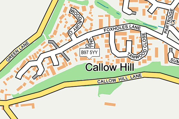 B97 5YY map - OS OpenMap – Local (Ordnance Survey)