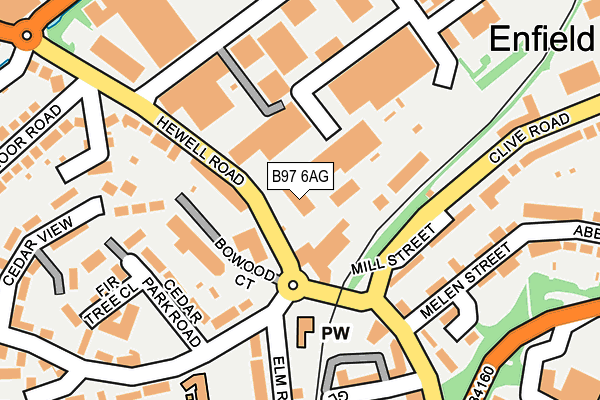 B97 6AG map - OS OpenMap – Local (Ordnance Survey)