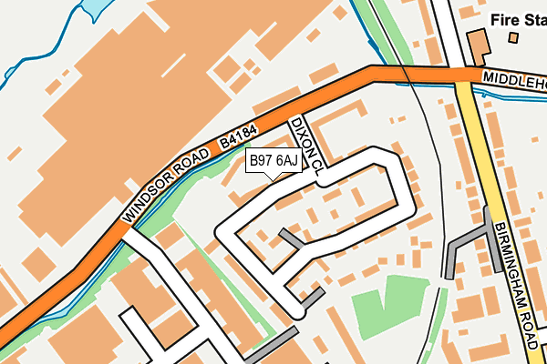 B97 6AJ map - OS OpenMap – Local (Ordnance Survey)