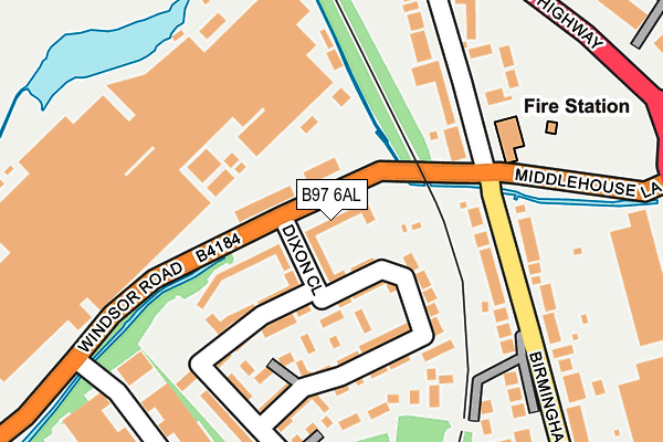 B97 6AL map - OS OpenMap – Local (Ordnance Survey)