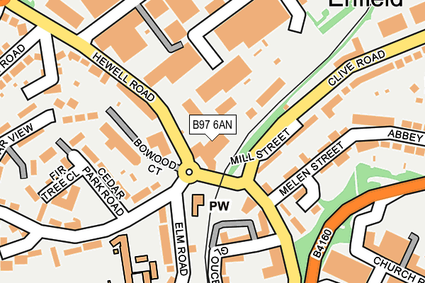 B97 6AN map - OS OpenMap – Local (Ordnance Survey)