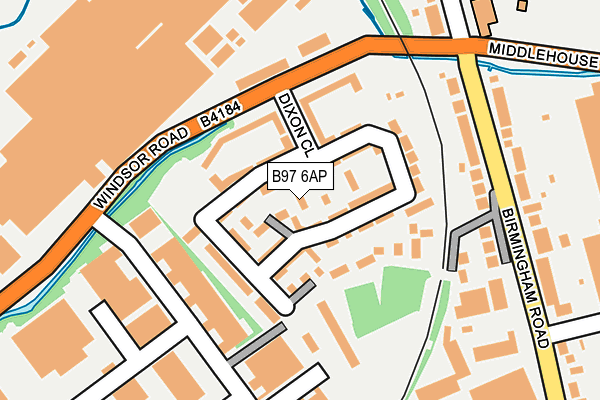 B97 6AP map - OS OpenMap – Local (Ordnance Survey)