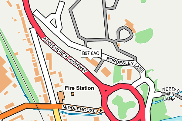 B97 6AQ map - OS OpenMap – Local (Ordnance Survey)