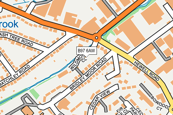 B97 6AW map - OS OpenMap – Local (Ordnance Survey)