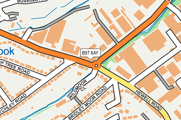 B97 6AY map - OS OpenMap – Local (Ordnance Survey)