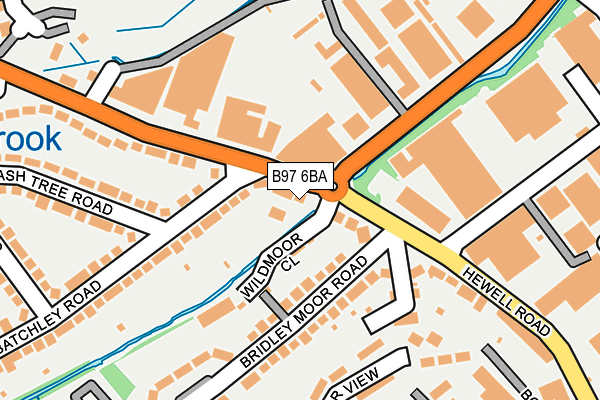 B97 6BA map - OS OpenMap – Local (Ordnance Survey)