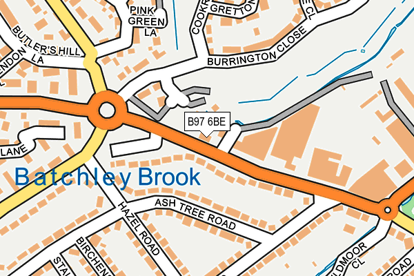 B97 6BE map - OS OpenMap – Local (Ordnance Survey)