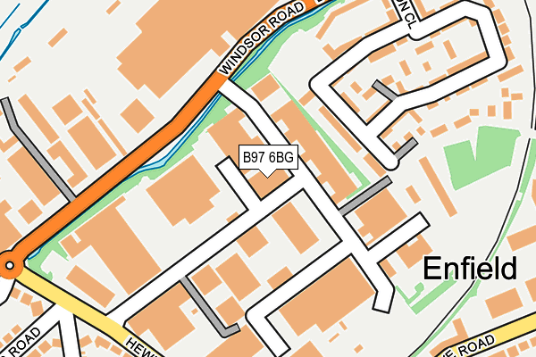 B97 6BG map - OS OpenMap – Local (Ordnance Survey)