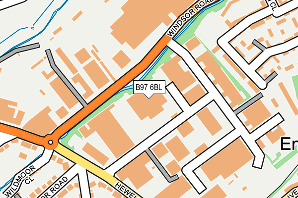 B97 6BL map - OS OpenMap – Local (Ordnance Survey)