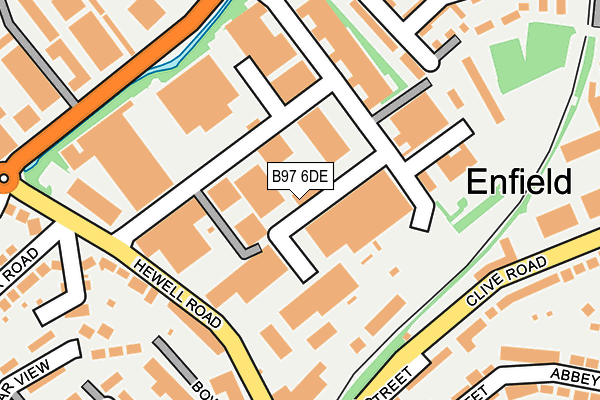 B97 6DE map - OS OpenMap – Local (Ordnance Survey)