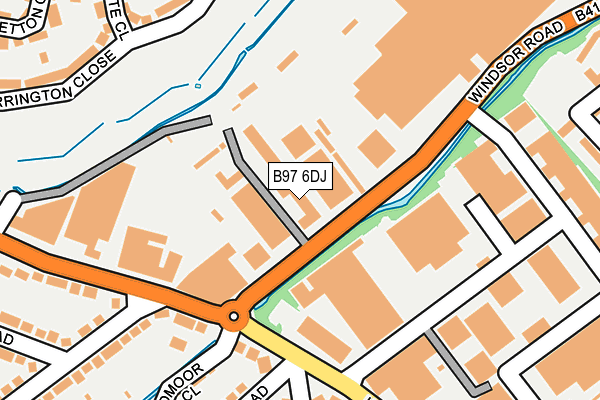 B97 6DJ map - OS OpenMap – Local (Ordnance Survey)