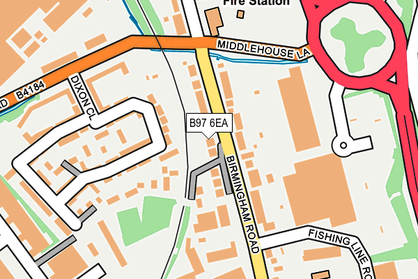 B97 6EA map - OS OpenMap – Local (Ordnance Survey)
