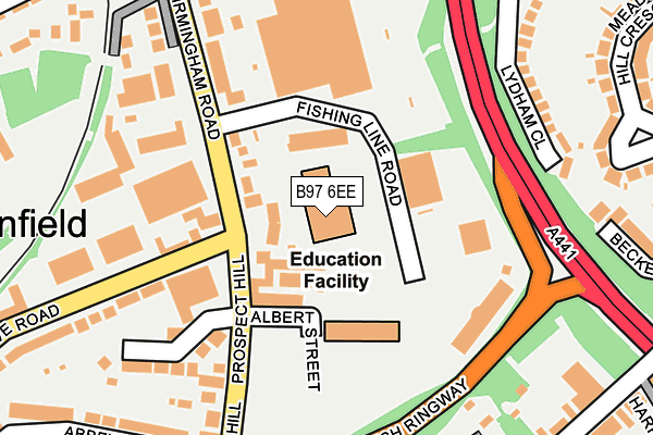 B97 6EE map - OS OpenMap – Local (Ordnance Survey)