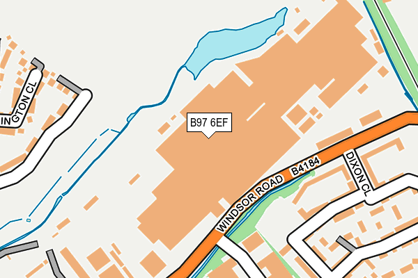 B97 6EF map - OS OpenMap – Local (Ordnance Survey)