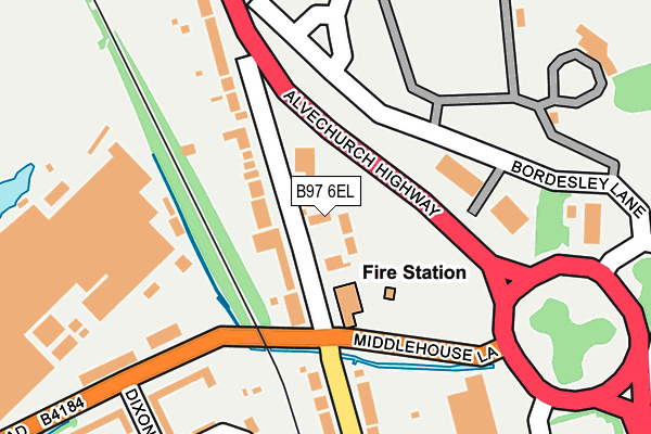 B97 6EL map - OS OpenMap – Local (Ordnance Survey)