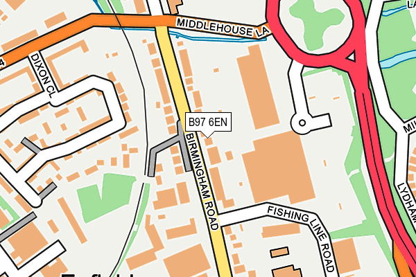 B97 6EN map - OS OpenMap – Local (Ordnance Survey)