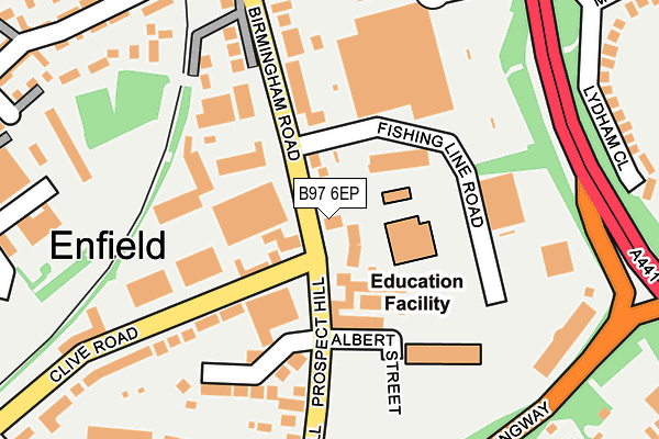 B97 6EP map - OS OpenMap – Local (Ordnance Survey)