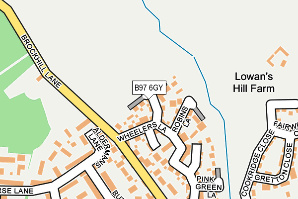 B97 6GY map - OS OpenMap – Local (Ordnance Survey)