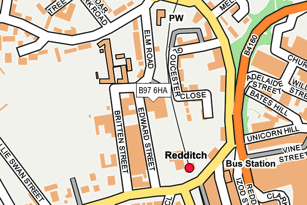 B97 6HA map - OS OpenMap – Local (Ordnance Survey)