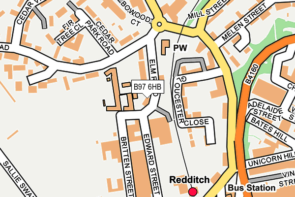 B97 6HB map - OS OpenMap – Local (Ordnance Survey)