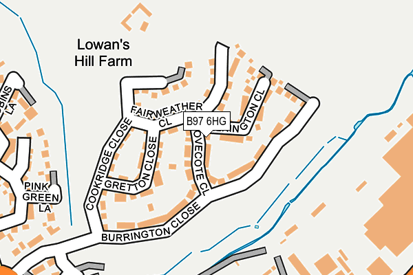 B97 6HG map - OS OpenMap – Local (Ordnance Survey)