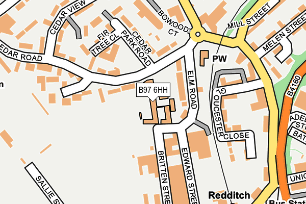 B97 6HH map - OS OpenMap – Local (Ordnance Survey)