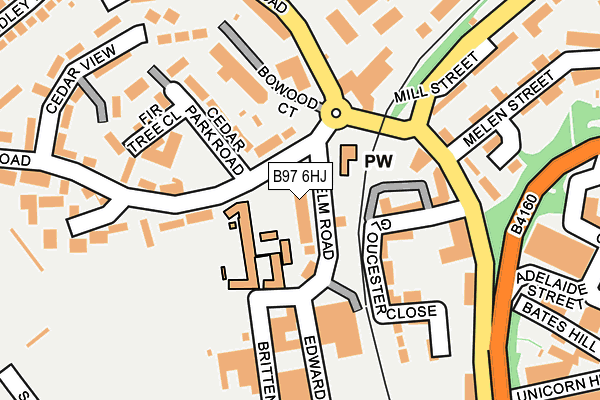 B97 6HJ map - OS OpenMap – Local (Ordnance Survey)