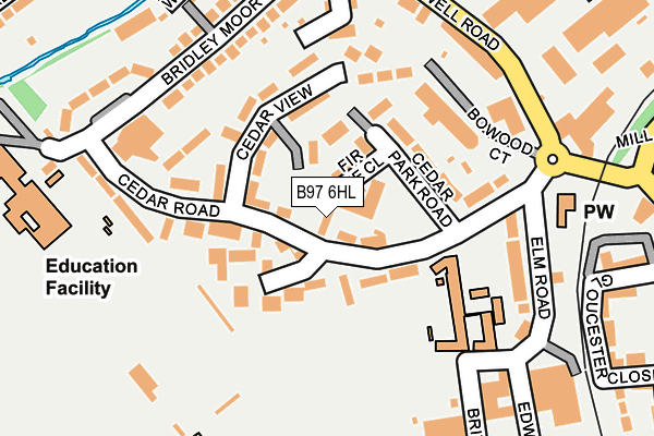 B97 6HL map - OS OpenMap – Local (Ordnance Survey)