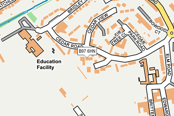 B97 6HN map - OS OpenMap – Local (Ordnance Survey)