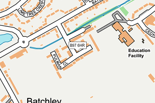 B97 6HR map - OS OpenMap – Local (Ordnance Survey)