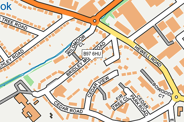 B97 6HU map - OS OpenMap – Local (Ordnance Survey)