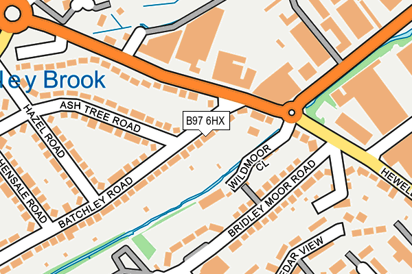 B97 6HX map - OS OpenMap – Local (Ordnance Survey)