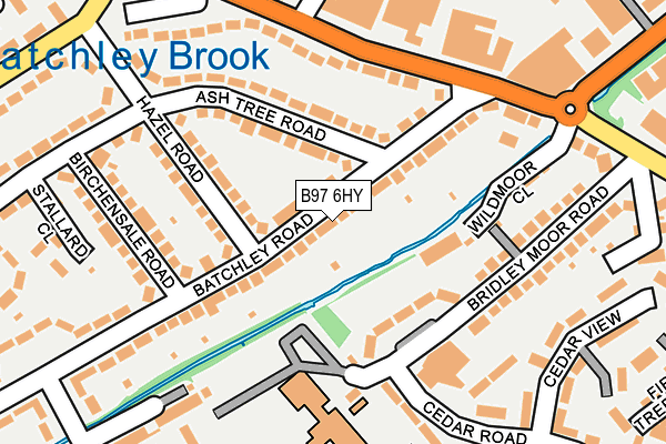 B97 6HY map - OS OpenMap – Local (Ordnance Survey)