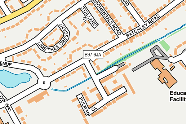 B97 6JA map - OS OpenMap – Local (Ordnance Survey)