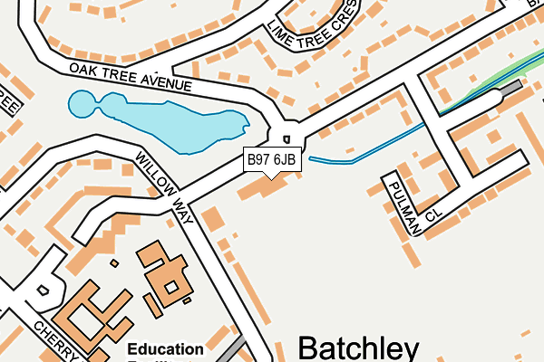 B97 6JB map - OS OpenMap – Local (Ordnance Survey)