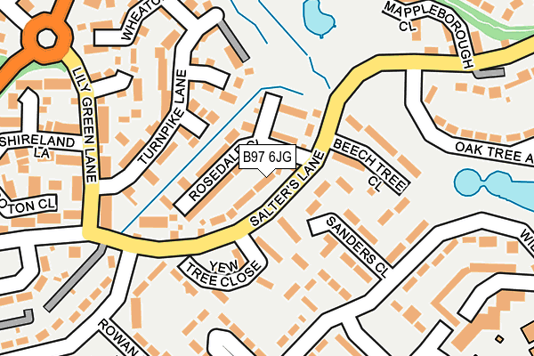 B97 6JG map - OS OpenMap – Local (Ordnance Survey)