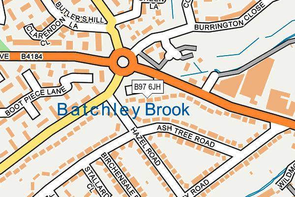 B97 6JH map - OS OpenMap – Local (Ordnance Survey)