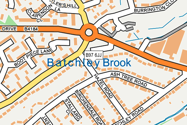 B97 6JJ map - OS OpenMap – Local (Ordnance Survey)