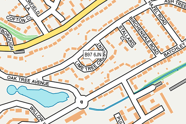 B97 6JN map - OS OpenMap – Local (Ordnance Survey)