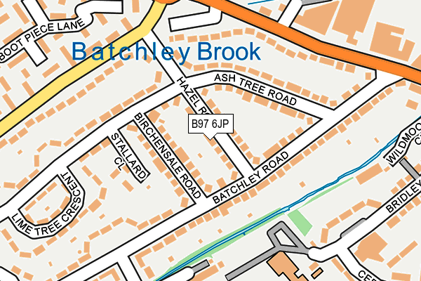 B97 6JP map - OS OpenMap – Local (Ordnance Survey)