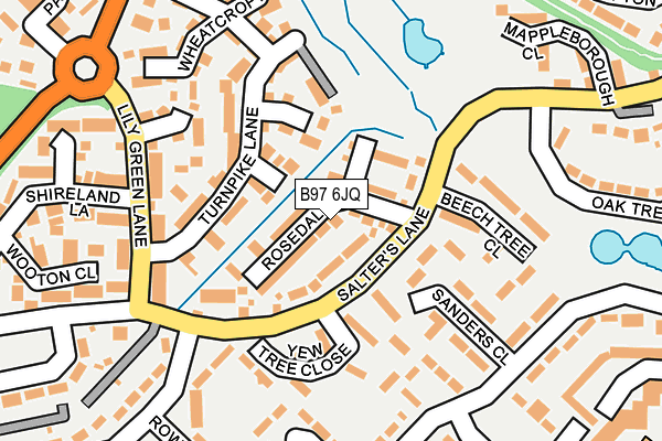 B97 6JQ map - OS OpenMap – Local (Ordnance Survey)